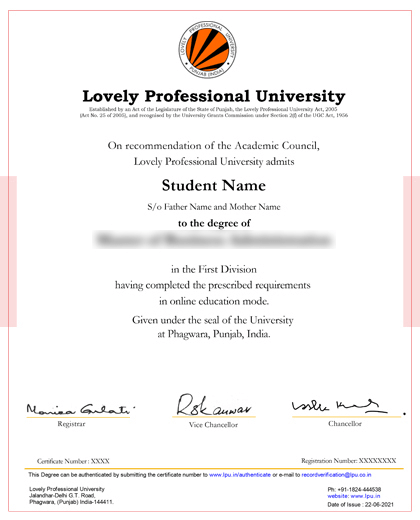 LPU Certificate